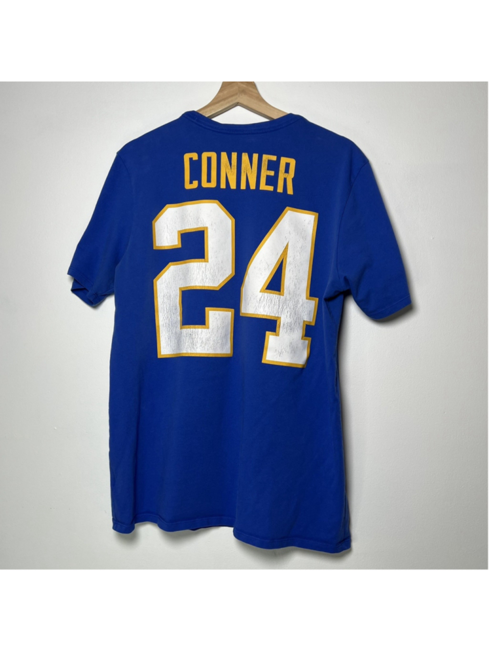 Nike Pitt Panthers James Conner T-shirt Jersey #24 Blue Mens Large Athletic Cut
